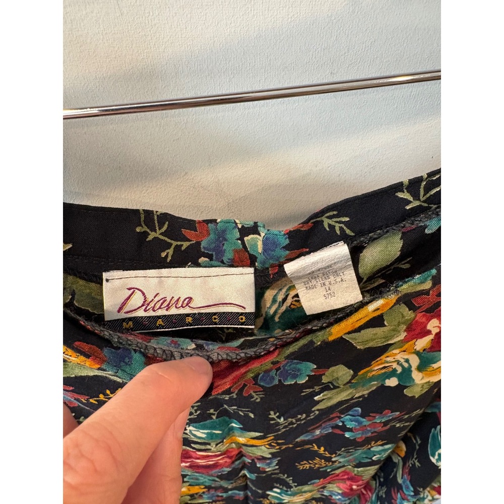 Vintage Diana Marco Floral Maxi Skirt Made in USA - Picture 3 of 6